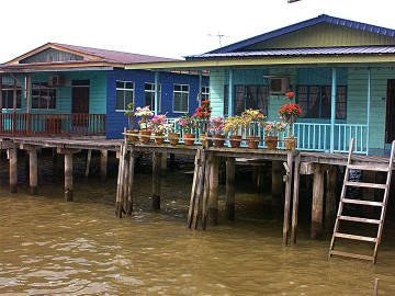 Water Village and Proboscis Monkey